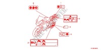ETIQUETA DE PRECAUCION (2) para Honda CBR 250 R ABS RED 2011