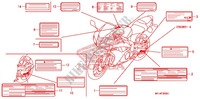 ETIQUETA DE PRECAUCION(1) para Honda CBR 600 RR 2009