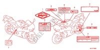 ETIQUETA DE PRECAUCION(1) para Honda CBR 600 RR HRC TRICOLOR 2013