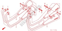SILENCIADOR DE ESCAPE(2) para Honda CB 400 FOUR With Speed warning light 1998
