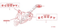EMBLEMA/FLEJE (1) para Honda 50 CREA SCOOPY SILVER 2003
