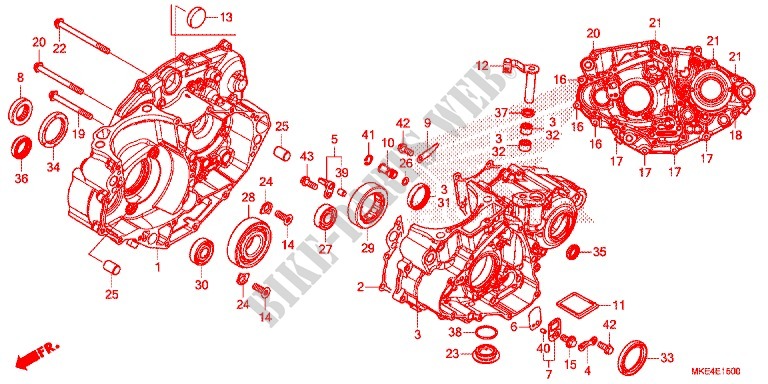 CARTER DE MOTOR/BOMBA DE ACEITE para Honda CRF 450 R 2017