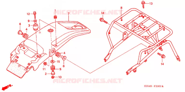 GUARDABARROS TRASERO Honda MOTO 200 CTX 2013  CTX2003