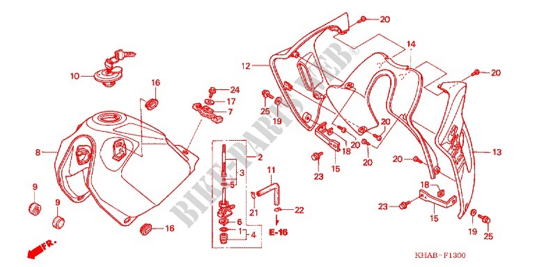 TANQUE DE COMBUSTIBLE para Honda CTX 200 BUSHLANDER 2011