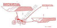 EMBLEMA/FLEJE (3) para Honda CB 125 T DRIVING SCHOOL 1995