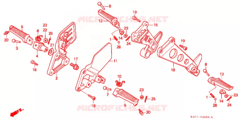 ESTRIBO/BRAZO DE PIE/ PEDAL DE CAMBIO Honda MOTO 400 CB 1991  CB400FM_II