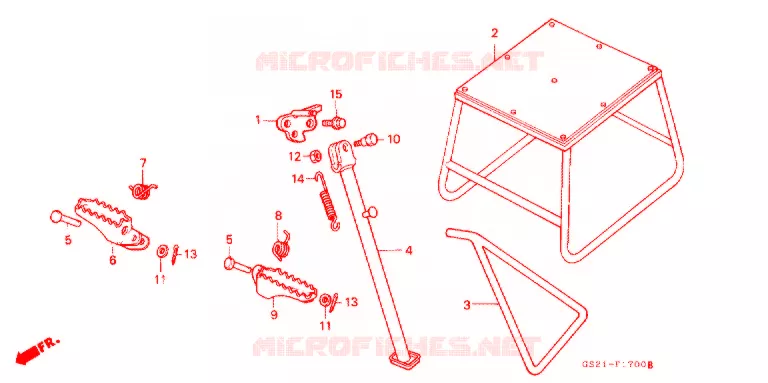 ESTANTE/ESTRIBO Honda MOTO 80 CR 1995  CR80RS