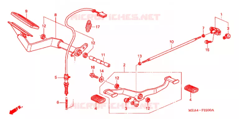 ESTRIBO/PEDAL Honda MOTO 1300 VTX 2003  VTX1300S3