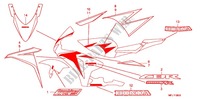 EMBLEMA/FLEJE (4) para Honda CBR 1000 RR HURRICANE ABS 2010