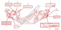 ETIQUETA DE PRECAUCION(1) para Honda CBR 1000 RR CABS RED 2015