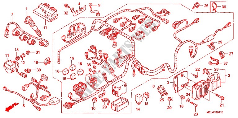 CONJUNTO DE ALAMBRES (CBR1000RR'06,'07) para Honda CBR 1000 RR 2006