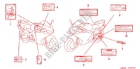 ETIQUETA DE PRECAUCION(1) para Honda CBR 600 RR 2003