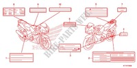 ETIQUETA DE PRECAUCION (CBR125RW'07,'08,'09,'10) para Honda CBR 125 2009
