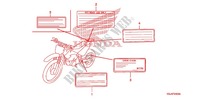 ETIQUETA DE PRECAUCION(1) para Honda CRF 100 2011