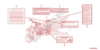 ETIQUETA DE PRECAUCION(1) para Honda CRF 250 R 2010