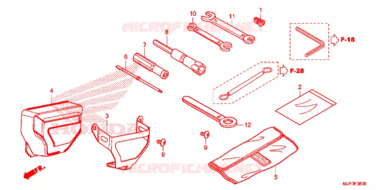 HERRAMIENTAS/CAJA DE BATERIA Honda MOTO 1000 AFRICA-TWIN 2017  CRF1000DH