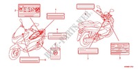 ETIQUETA DE PRECAUCION(1) para Honda PCX 125 D PRESTIGE 2011
