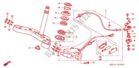 VASTAGO DE DIRECCION/PUENTE SUPERIOR para Honda RUNE 1800 VALKYRIE painted wheels pullback handlebar 2005