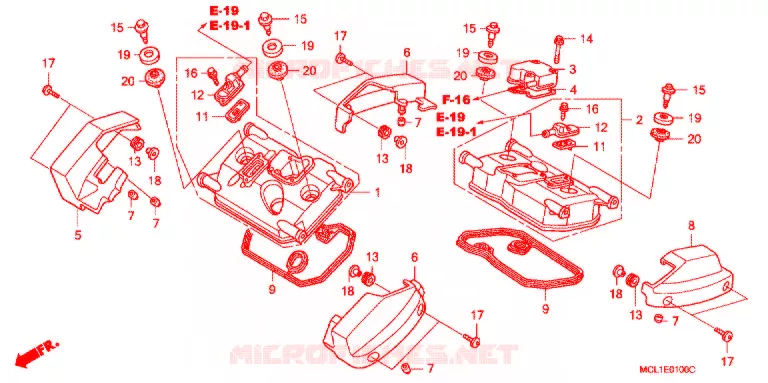 CUBIERTA CULATA CILINDRO Honda MOTO 400 SHADOW 2002  NV400DC2