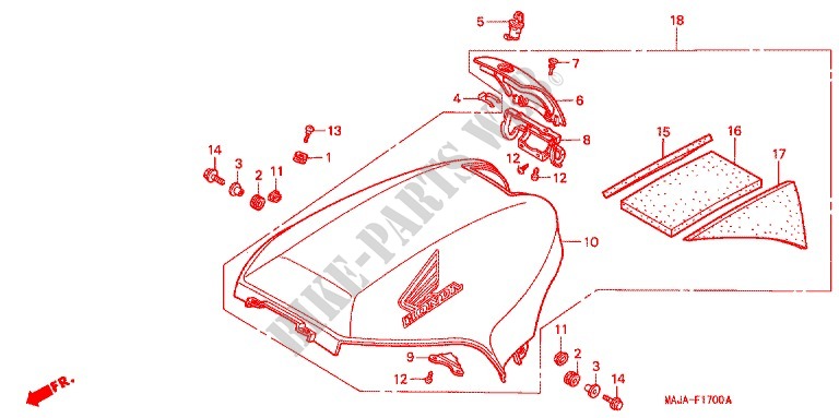 CUBIERTA SUPERIOR/LAMPARA DE POSICION para Honda ST 1100 ABS TCS 2001