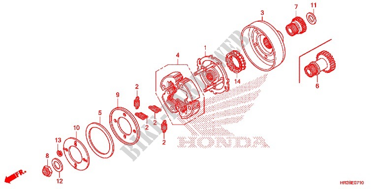 EMBRAGUE DE ARRANQUE  para Honda FOURTRAX 420 RANCHER 4X4 ES 2016