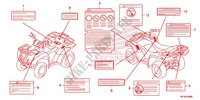 ETIQUETA DE PRECAUCION(1) para Honda FOURTRAX 420 RANCHER 4X4 AT PS 2012