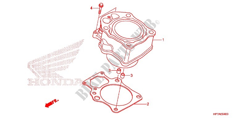 CILINDRO para Honda FOURTRAX 420 RANCHER 4X4 AT PS 2014