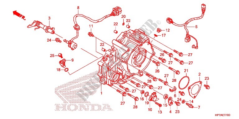 CUBIERTA CARTER TRASERO para Honda FOURTRAX 420 RANCHER 4X4 AT PS 2014