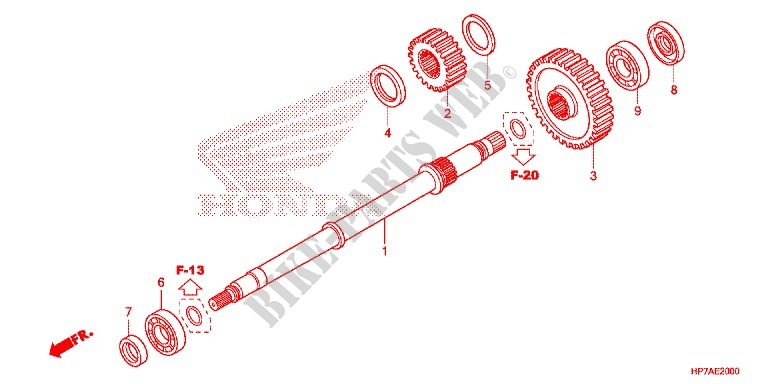 EJE FINAL para Honda FOURTRAX 420 RANCHER 4X4 AT PS 2014