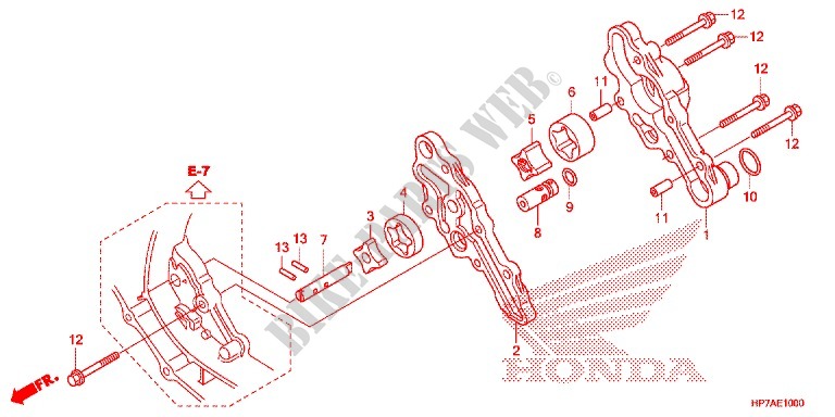 CARTER DE MOTOR/BOMBA DE ACEITE para Honda FOURTRAX 420 RANCHER 4X4 AT PS 2014