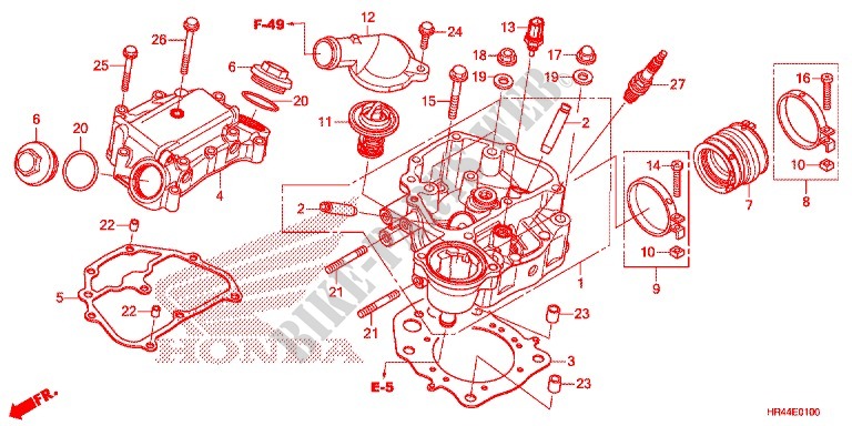 CILINDRO/CULATA DE CILINDRO para Honda FOURTRAX 500 FOREMAN 4X4 CAMO 2014