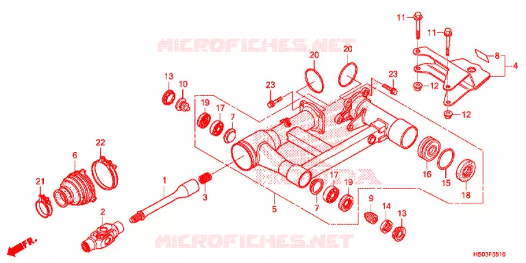 BRAZO DE OSCILACION/CAJA DE CADENA Honda ATV 250 FOURTRAX 2017  TRX250TMH