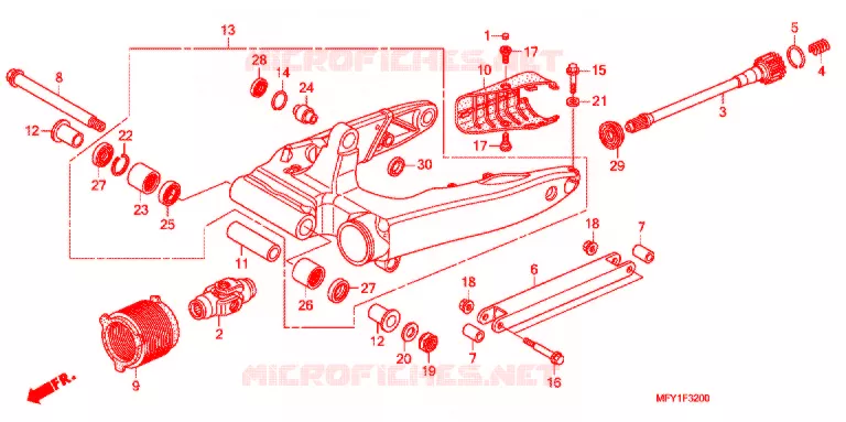 BRAZO DE OSCILACION/CAJA DE CADENA Honda MOTO 1300 VT 2010  VT1300CRA_A