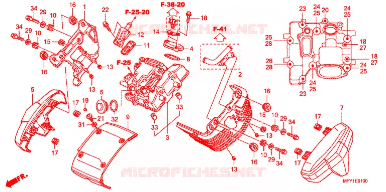 CUBIERTA DE CULATA DE CILINDRODELANTERA Honda MOTO 1300 VT 2010  VT1300CRA_A