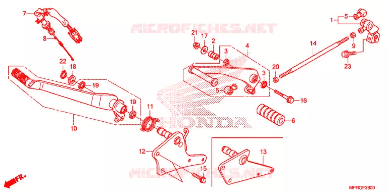 ESTRIBO/PEDAL Honda MOTO 1300 VT 2016  VT1300CRG