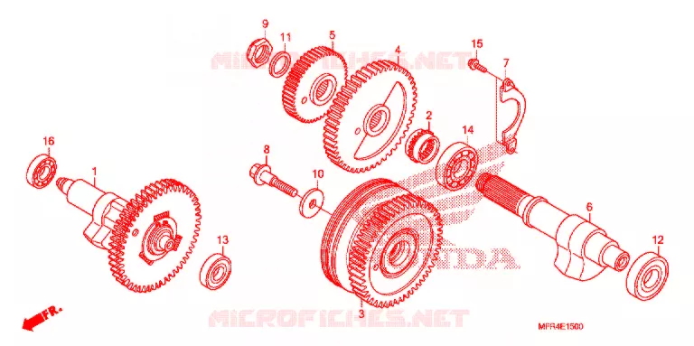 CIGUENAL/PISTON/ BALANCADOR(2) Honda MOTO 1300 VT 2011  VT1300CXAB_A