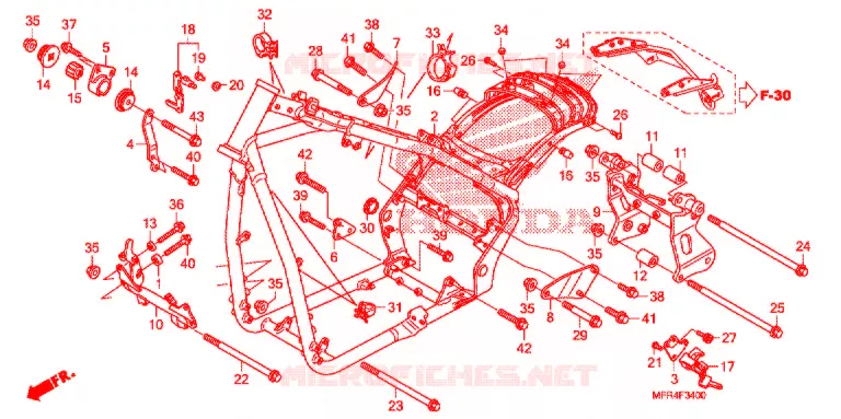 CUERPO DE BASTIDOR Honda MOTO 1300 VT 2011  VT1300CXAB_A