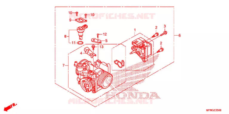 CUERPO MARIPOSA GASES Honda MOTO 1300 VT 2016  VT1300CXG