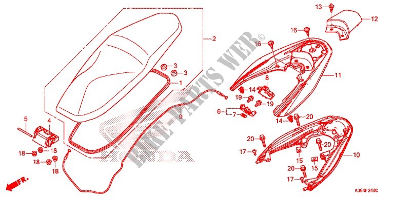 ASIENTO SIMPLE(2) para Honda PCX 150 2016