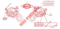 ETIQUETA DE PRECAUCION para Honda CB 1100 UP HANDELBAR 2012