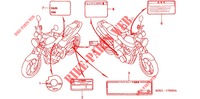 ETIQUETA DE PRECAUCION (CB600FW/X) para Honda CB 600 F HORNET With Speed warning light 1999