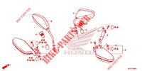 ESPEJO   CUBREMANOS para Honda CRF 250 RALLYE ABS 2019