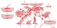 EMBLEMA/FLEJE para Honda FOURTRAX 520 RUBICON DCT EPS DELUXE 2020