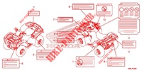 ETIQUETA DE PRECAUCION para Honda FOURTRAX 520 RUBICON DCT EPS DELUXE 2020